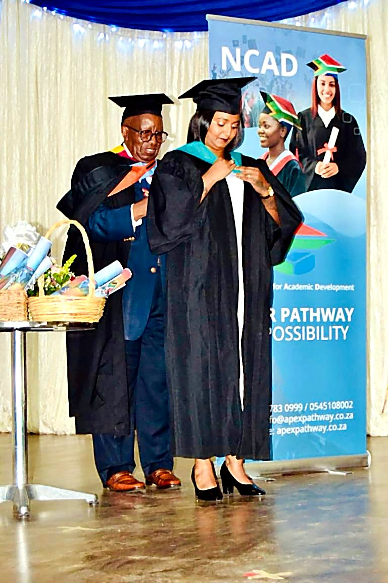 Mgwezane Training graduate with instructor